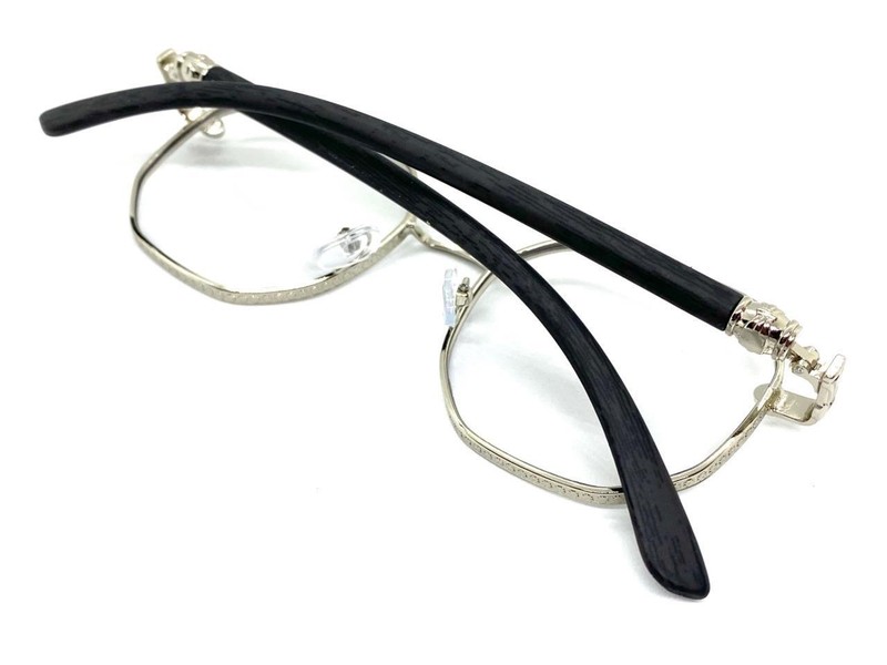 Men CLASSY Elegant Sophisticated Retro Clear Lens EYE GLASSES Silver Metal Frame gallery