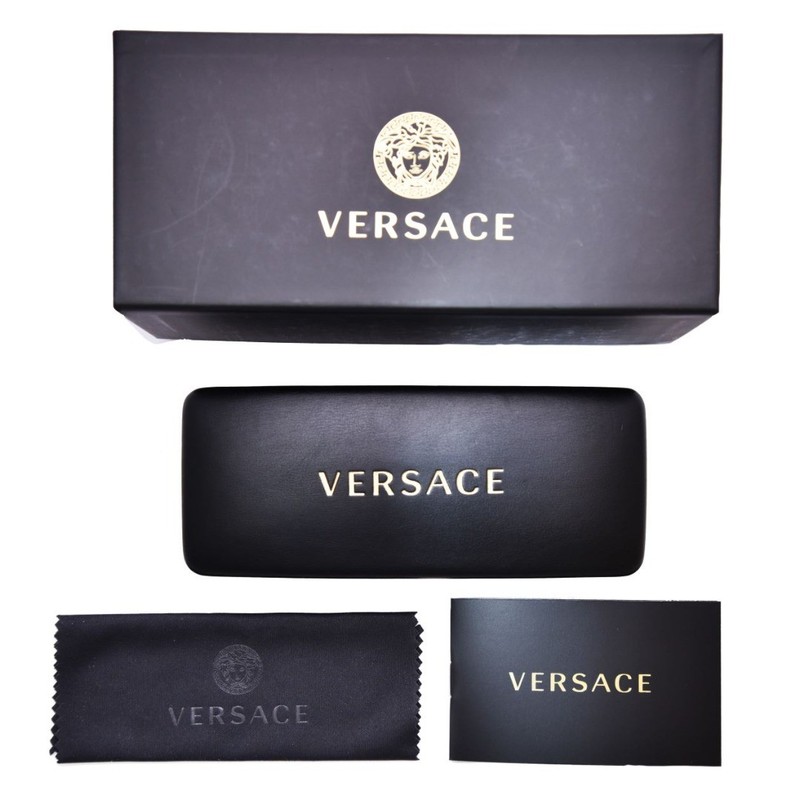 Versace VE1299D 1425 Eyeglasses Frame Women's Pale Gold/Black Full Rim 55mm gallery
