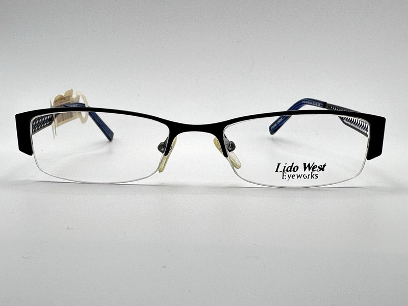 New Lido West Eyeworks Fish Matte Black 52.18.135 Womens Eyeglasses Frames