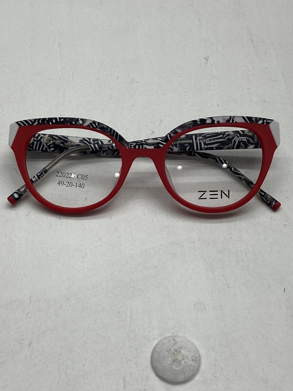 ZEN Gorosabel Red Black White Eyewear Glasses Frames Clear Lens 220225 C05
