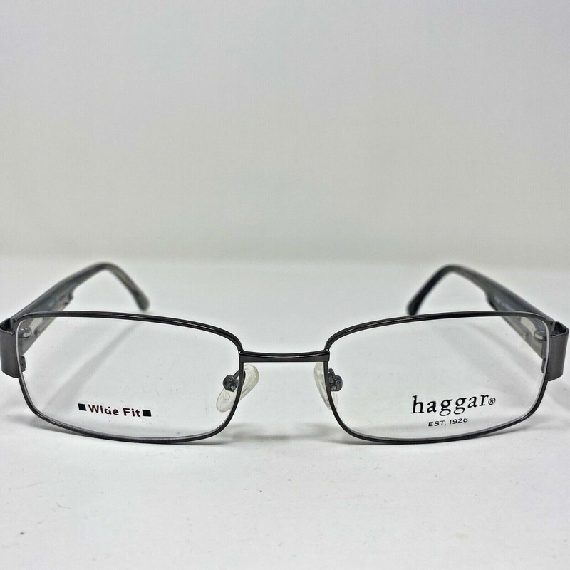Haggar Eyeglasses Frames H253 58-20-150 Shiny Gun Full Rim VL60