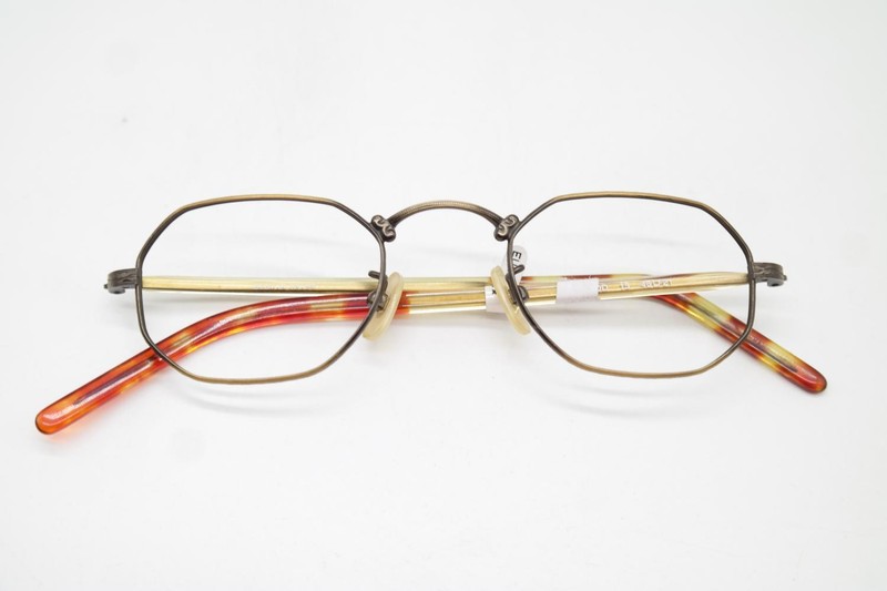 Vintage Glasses EYEVAN CRAFT 15 Brass Transparent Square Glasses Frame gallery