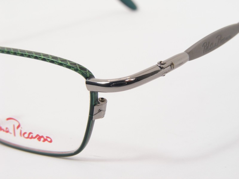 Paloma Picasso by METZLER 8371 707 GREEN / SILVER EYEGLASSES 48-20-135mm (NOTES) gallery