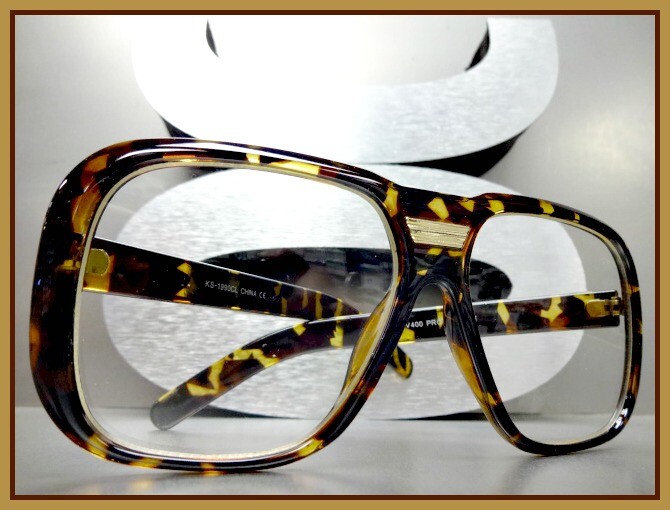 OVERSIZE VINTAGE RETRO Style Clear Lens EYE GLASSES Large Tortoise Fashion Frame gallery