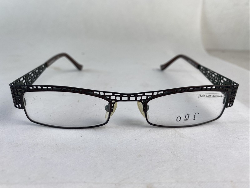 OGI MOD. 9043 Brown EYEGLASSES GLASSES METAL FRAME 48-19-135mm