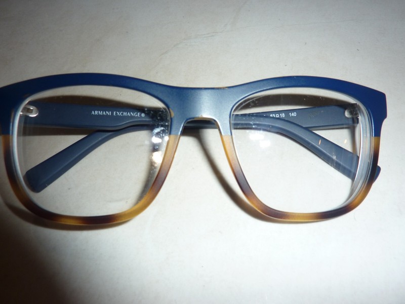 Armani Exchange Havana Square AX3050 8246 Eyeglasses Blue Tortoise 53-18-140
