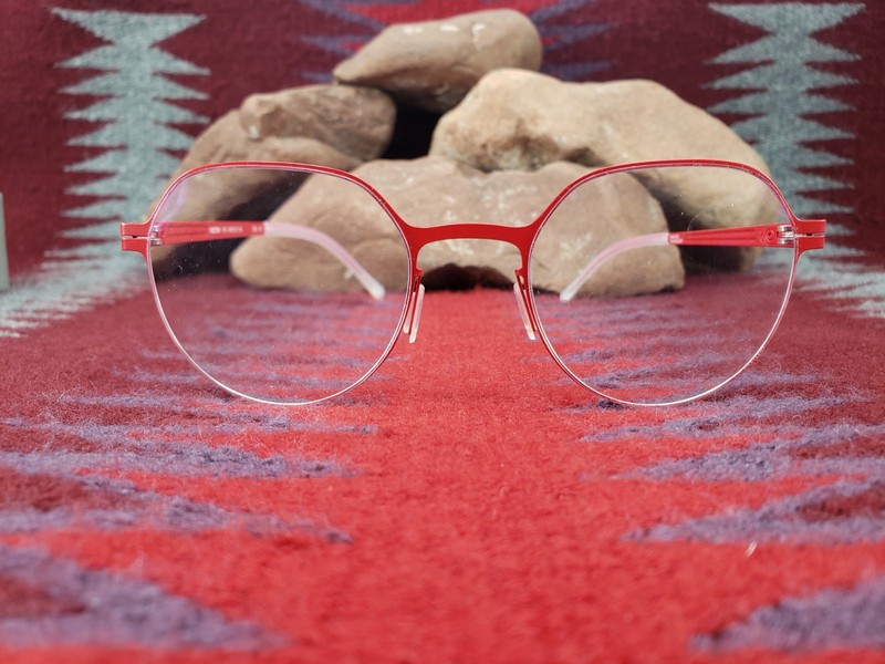 LOOL "Vector RD" Red Titanium Eyeglasses 48□20 140mm With Case Made In Spain gallery