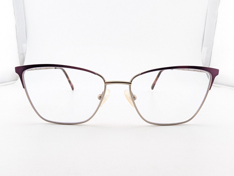 Karen Kane Eyeglasses, Frames Only, Costmary, 53-15-135, Metal, Plum/Taupe gallery