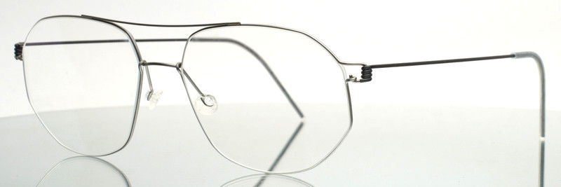 LINDBERG AIR RIM Andreas Col U9 Silver Black Mens Aviator Eyeglasses 55-16-145