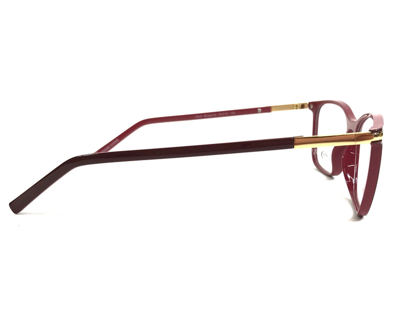 Eight to Eighty Eyeglasses Frames Heidi Burgundy Gold Cat Eye Full Rim 53-15-140 gallery