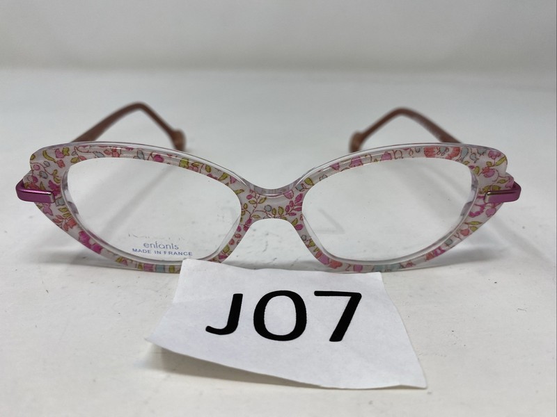 JEAN LAFONT PARIS France RIGODON 7045 44-12-118 Pink Floral Eyeglasses Frame J07 gallery