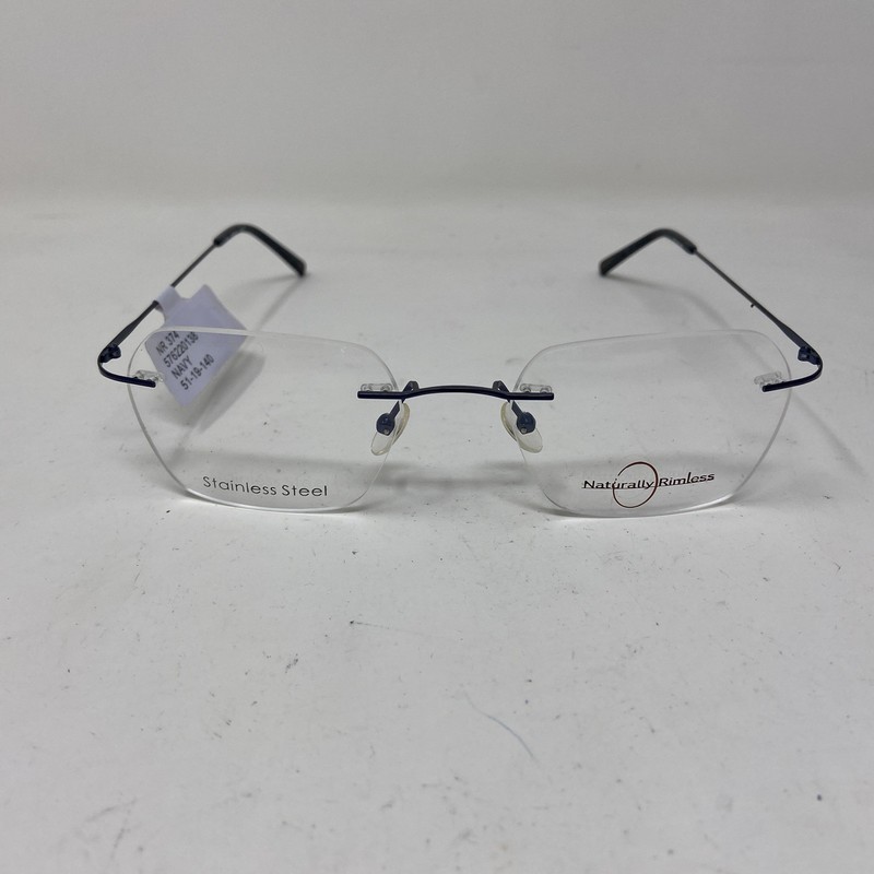 Naturally Rimless NR-374 NAVY BLUE 51-19-140 EYEGLASSES AV05