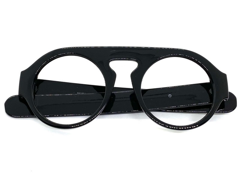 Oversized Exaggerated Retro Large Black Lensless Eye Glasses Frame Only NO Lens gallery