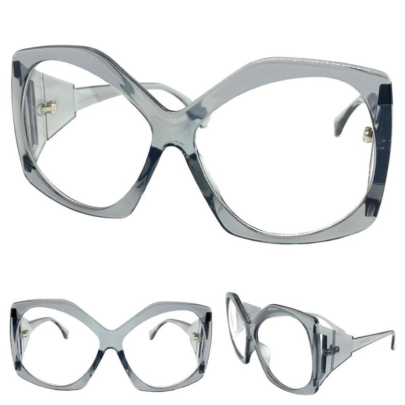 Women Oversized Vintage Retro Style Clear Lens EYE GLASSES Huge Large Gray Frame