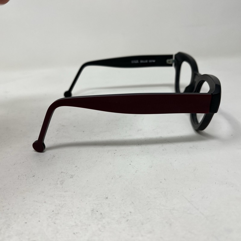 L.A. EYEWORKS BILLIE 337M RED BLACK EYEGLASSES SU99 gallery