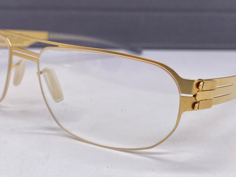 Ic Berlin Eyeglasses Frames Men Gold Matte Square Oleg P. Large Np:499€ gallery