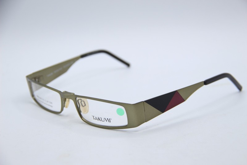 NEW TAKUMI T9636 60 GREEN BLACK AUTHENTIC EYEGLASSES 51-17