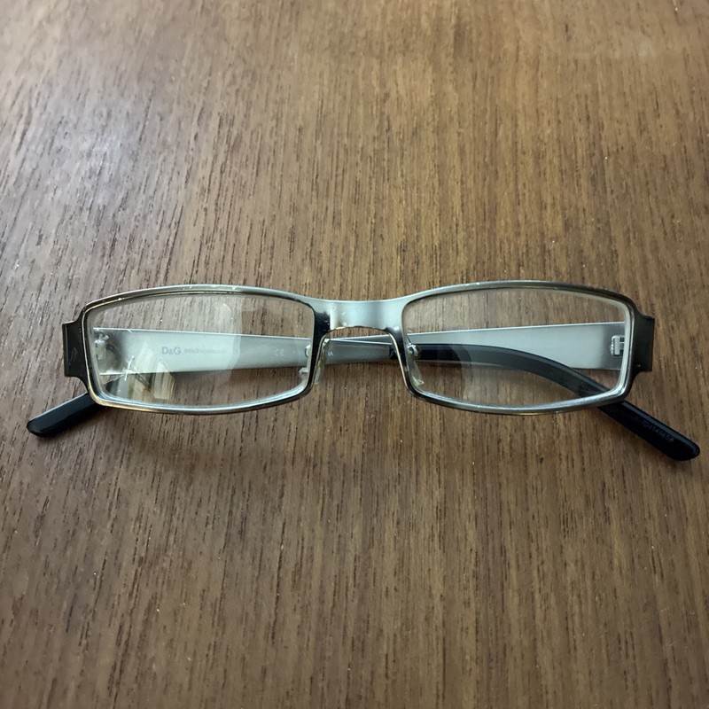 DOLCE & GABBANA Rectangle Frame Eyeglasses D&G 5031 01 50-17 140 Stainless