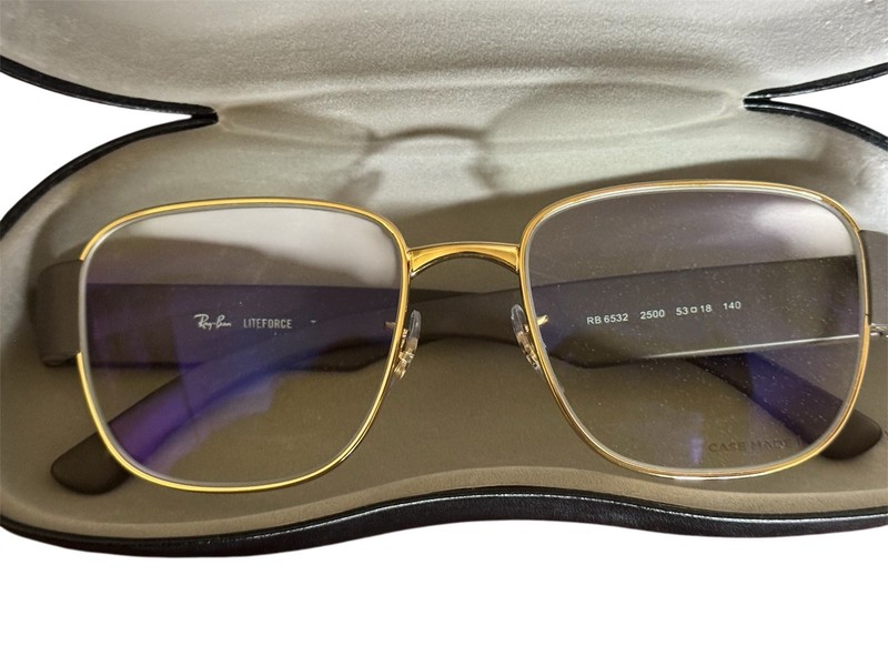 Ray-Ban Liteforce RB6532 Gold Full Rim Metal Eyeglasses Frames 53-18 140 gallery