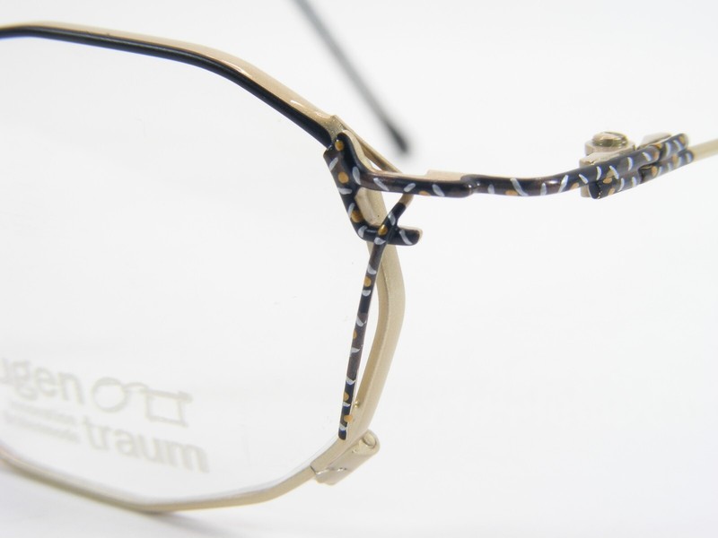 Vintage Augentraum 753 02 Pale Gold /Black /Other UNIQUE EYEGLASSES 46-19-140mm gallery