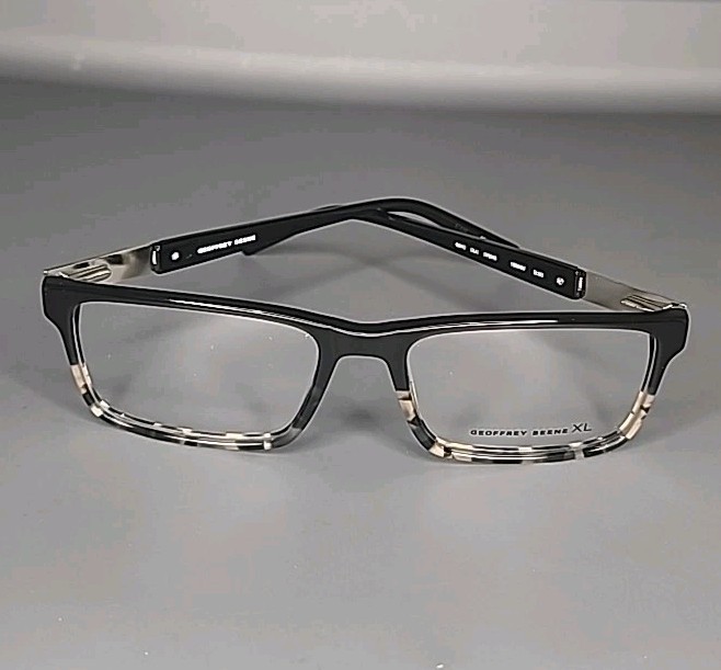 Geoffrey Beene XL G510 Black Acetate Eyeglass Frames 57/18/150 gallery