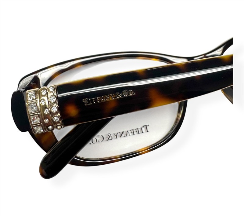 Tiffany Eyeglasses TF 2076B 8134 Glasses Brown Tortoise Pale Gold 53mm No Case gallery