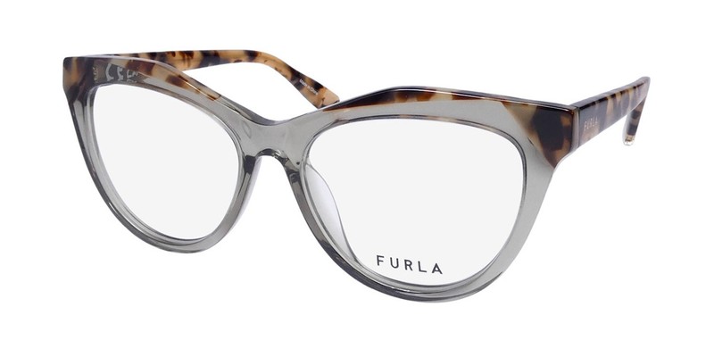 NEW FURLA VFU766V GLASSES UNISEX 0G61 GREEN CAT EYE 52-16-140 FULL-RIM PLASTIC