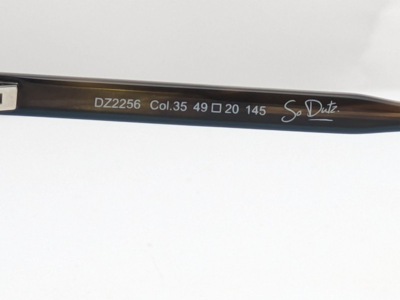 Dutz DZ2256 Col.35 Brown Horn Unisex Eyeglasses Frames 49-20-145 gallery