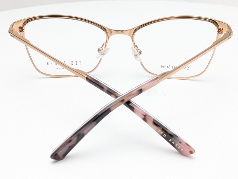 Ted Baker TW 501 BLU Blue Gold Women's Eyeglasses Frames 50-16-135 gallery