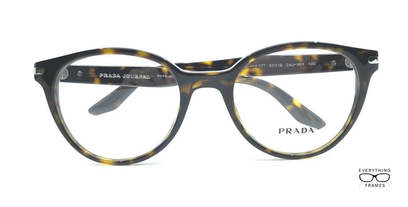 Prada PR07T 2AU-1O1 Tortoise Eyeglasses New Authentic 50