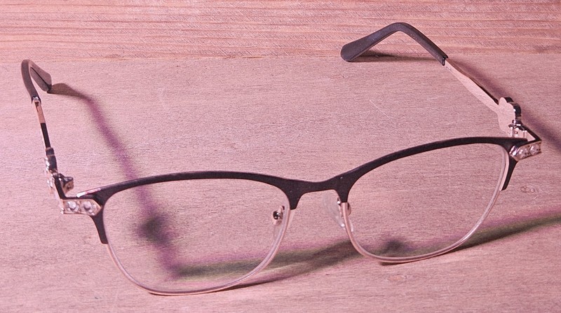 Caviar Italian Eyeglass Frames Browline Rhinestone 51-16-134 Preowned
