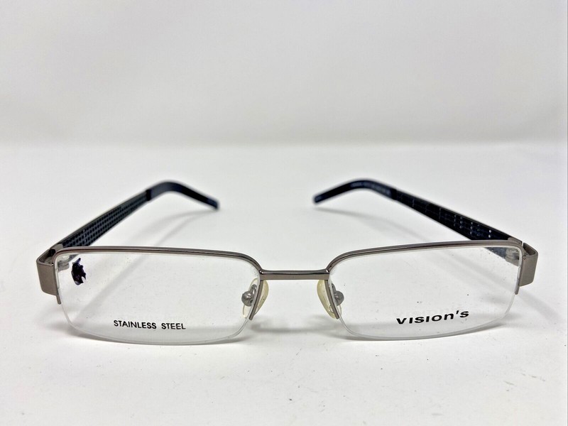 Vision’s Eyeglasses Frames VI 177 C03 52-17-140 Silver Half Rim MO42