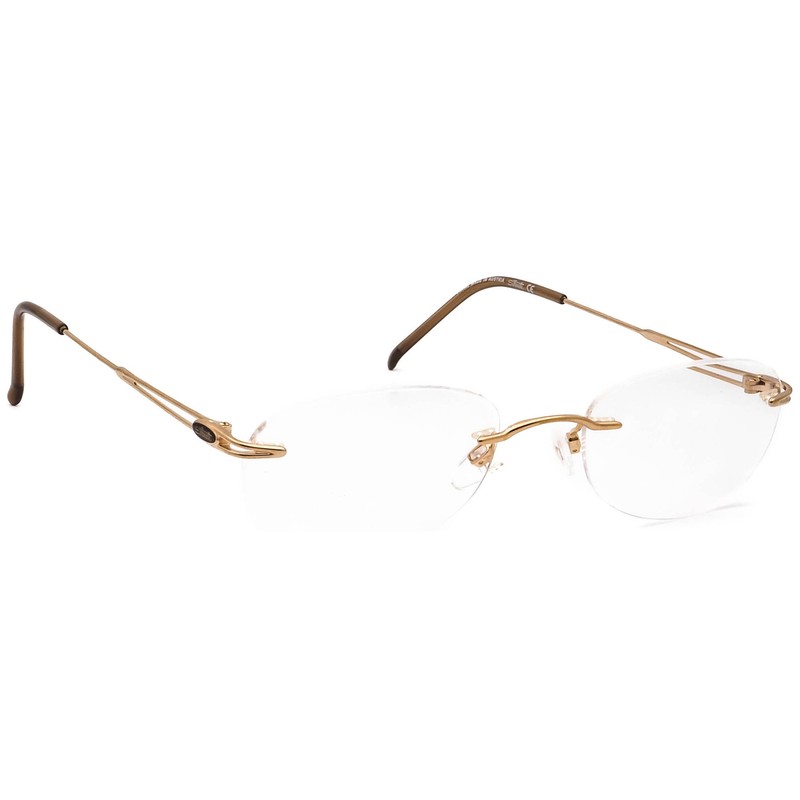 Silhouette Eyeglasses 6561 20 6053 Elegance Standard Gold Rimless 52[]19 130