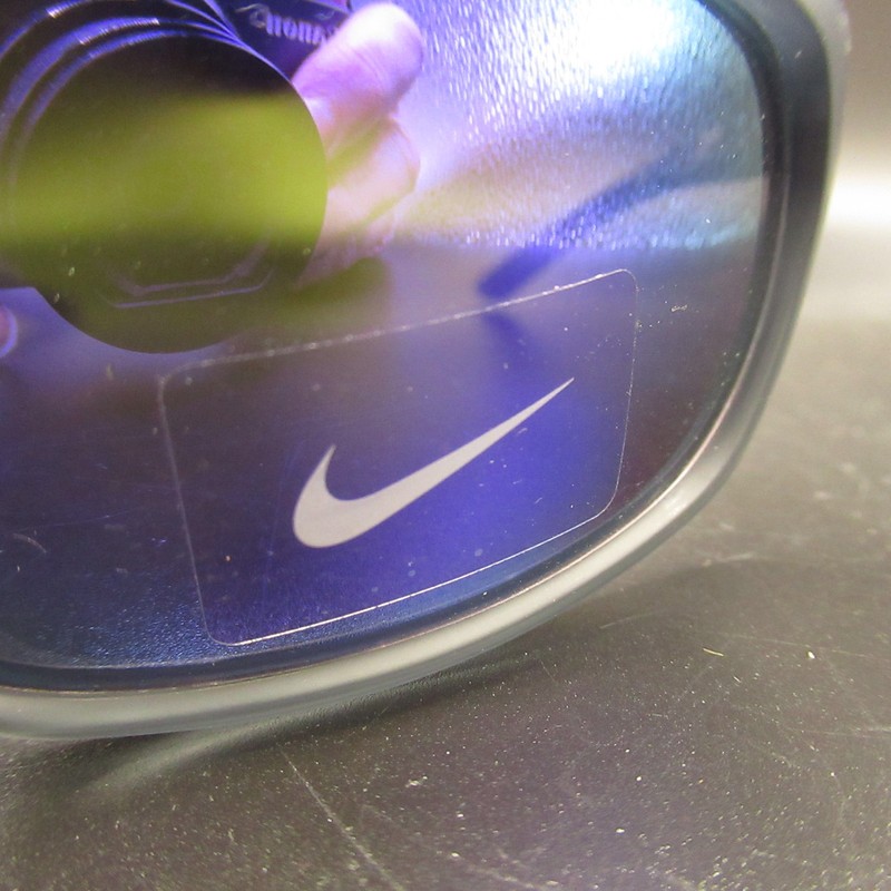 Nike Rabid EV1110 Matte Black Gray Blue Mirror Lenses Sport Sunglasses 64-15-135 gallery