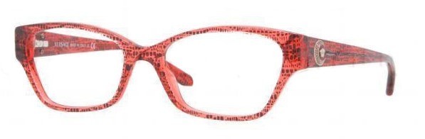 Versace Eyeglasses MOD. 3172 5001 Lizard Red 56-16-140