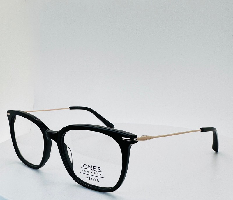 JONES NEW YORK J240 BLACK Black Gold Square Full Rim Eyeglasses 49-18-135 B:39  gallery
