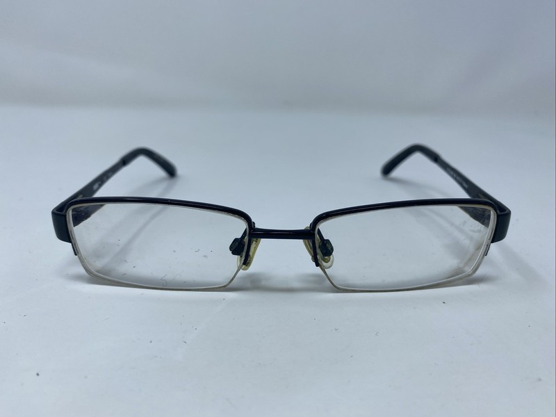 Puma PU15406 BK 48-17-130 Black Metal Half Rim Eyeglasses Frame CI84