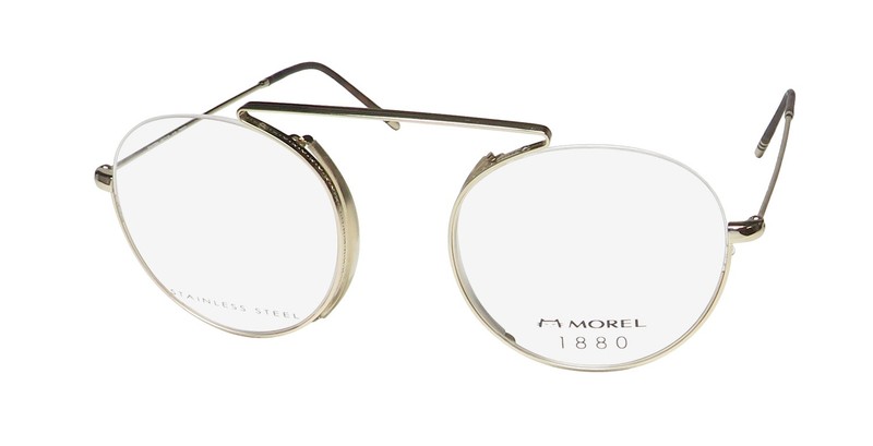 NEW MOREL 1880 60122M EYEGLASS FRAME FRANCE OVAL HALF-RIM DM12 GOLD 49-20-145