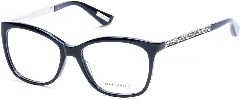 GUESS By Marciano Women’s 001 Shiny Black Eyeglasses Size 54-16-135 ~GM0281