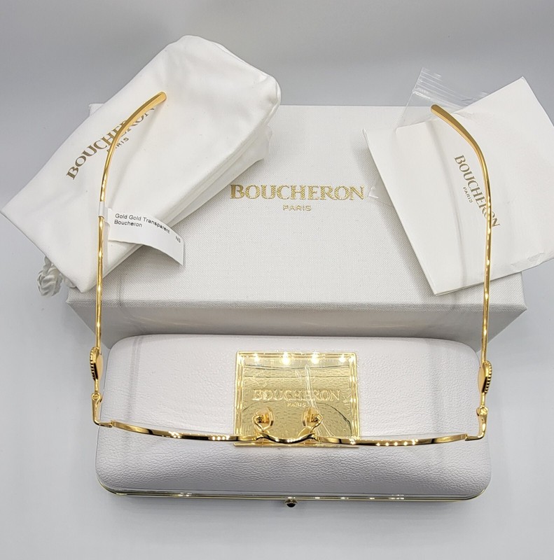 Boucheron Women Eyeglasses BC0071O 002 Color Gold SEMI RIMLESS Frame - Brand NEW gallery