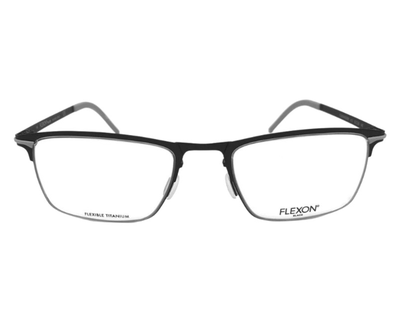FLEXON B2006 003 MATTE BLACK AUTHENTIC TITANIUM EYEGLASSES 52-20-145 W/ CASE NEW