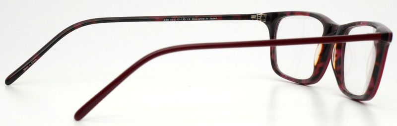 BELLAGIO 839 C02 Burgundy Womens Rectangle Full Rim Eyeglasses 50-17-135 B:32 gallery
