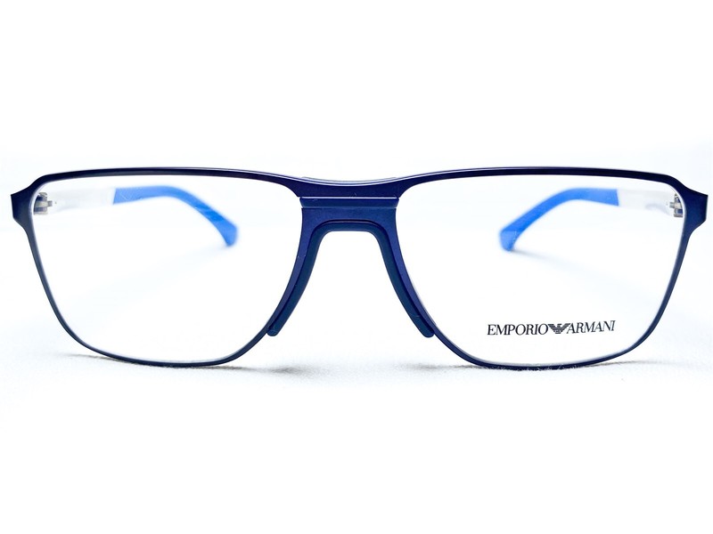 NEW Emporio Armani EA1069 3018 Mens Matte Blue Rectangle Eyeglasses Frames 56/16