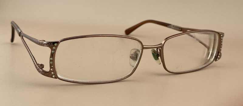 Versace Eyeglassses Frame Italy MOD 1091 1045 52[]15 135 Bronze Rhinestones