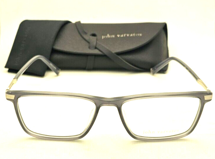New JOHN VARVATOS X-Large Eyeglasses V408 58-17 145 Grey & Silver XL Frames gallery