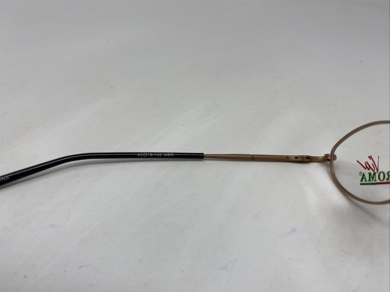 Via Roma VR527 MBR 45-19-140 Matte Brown Metal Full Rim Eyeglasses Frame 9579 gallery