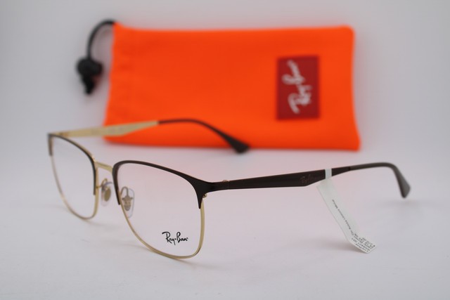 NEW RAY-BAN RB 5421 2905 BROWN GOLD GUNMETAL AUTHENTIC EYEGLASSES 54-18