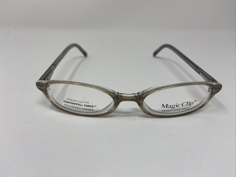 Magic Clip Eyeglasses Frame M268 CML 47-17-140 Brown Oval Plastic O199