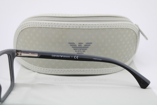 NEW EMPORIO ARMANI EA 3034 5229 MATTE BLACK GREY AUTHENTIC EYEGLASSES 55-16 gallery