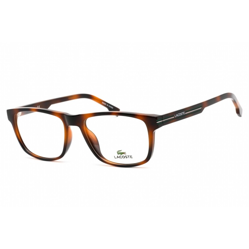 Lacoste Men’s Eyeglasses Clear Demo Lens Havana Rectangular Frame L2887 230